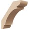 Ekena Millwork 3-inch W x 8-inch D x 8-inch H Olympic Rough Cedar Woodgrain TimberThane Knee Brace, Primed BRCUR03X08X08OLYRCPR - alternate 1